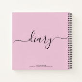 Girly Pink Personalized Diary Journal Jouw naam Notitieboek (Achterkant)