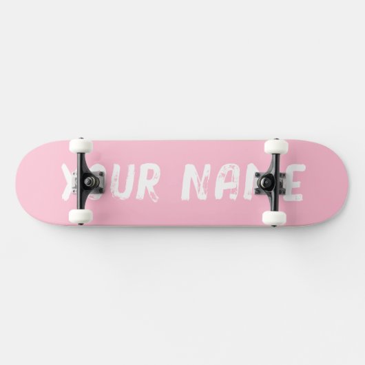 Girly Pink Persoonlijk Skateboard (Horizontaal)