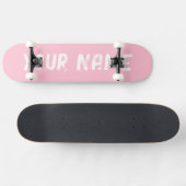 Girly Pink Persoonlijk Skateboard (Horizontaal)