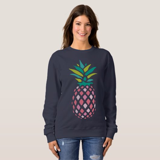 Girly Pink Pineapple Trui (Voorkant volledig)