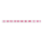 Girly Pink Plaid Stripes Birthday Grosgrain Lint (Voorkant)