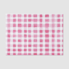 Girly Pink Plaid Stripes Birthday Tissuepapier