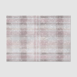 Girly Pink Plaid Stripes Sparkle Tissuepapier