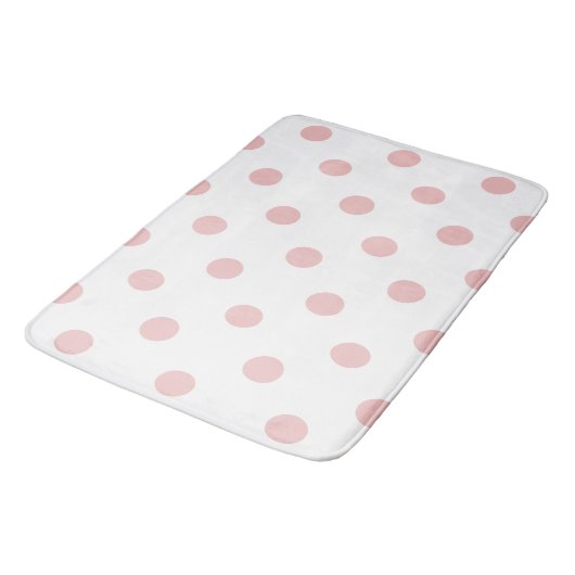 Girly Pink Polka Dots Badmat (Gekanteld)