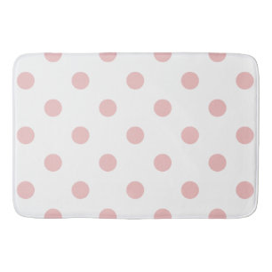 Girly Pink Polka Dots Badmat