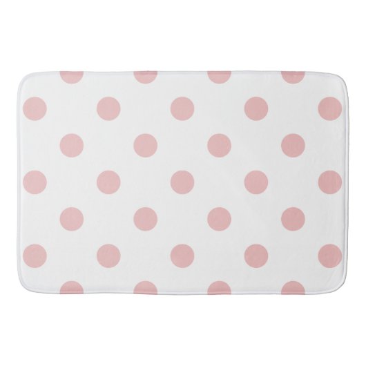 Girly Pink Polka Dots Badmat (Voorkant)