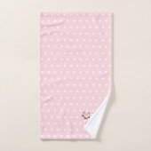 Girly Pink Pot Flower Monogram Bath Towel Se Bad Handdoek (Handdoek)