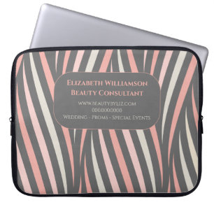 Girly Pink Professional Modern Laptop Sleeve