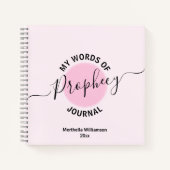 Girly Pink Prophetic Words Journal Notitieboek (Voorkant)