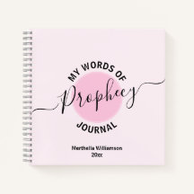 Girly Pink Prophetic Words Journal