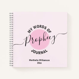 Girly Pink Prophetic Words Journal Notitieboek