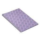 Girly Pink & Purple Name Feminine Office Notitieboek (Rechterzijde)
