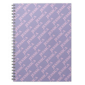 Girly Pink & Purple Name Feminine Office Notitieboek (Voorkant)