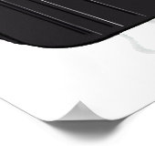 Girly Pink Race-auto met gecontroleerde vlag Poster (Hoek)