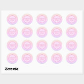 Girly Pink Rainbow Leopard Afdrukken Dank je wel Ronde Sticker (Vel)