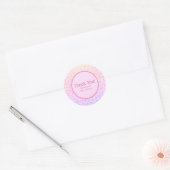 Girly Pink Rainbow Leopard Afdrukken Dank je wel Ronde Sticker (Envelop)