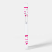 Girly Pink Rainbow Voornaam Case-Mate iPhone Case (Achterkant / Links)