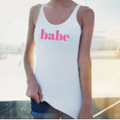 Girly Pink Retro Modern Babe Bachelorette Tanktop