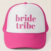 Girly Pink Retro Modern Bride Tribe Bachelorette Trucker Pet (Voorkant)