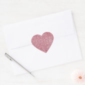 Girly Pink Rose Glitter Hart Sticker (Envelop)