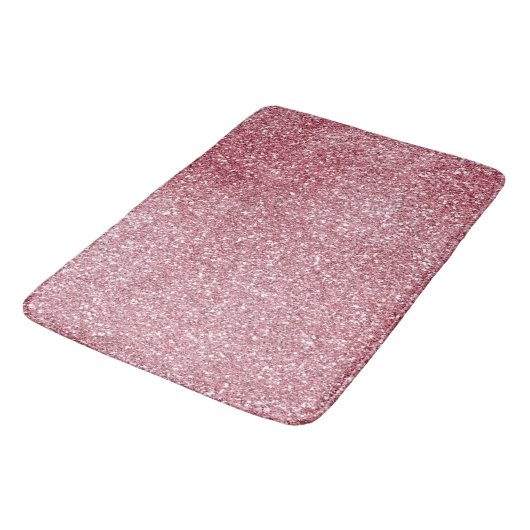 Girly Pink Rose Glitter Sparkle Badmat (Gekanteld)