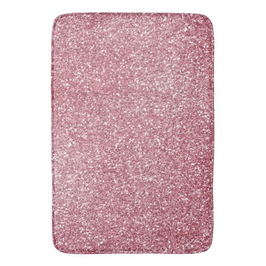 Girly Pink Rose Glitter Sparkle Badmat (Voorkant Verticaal)