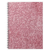 Girly Pink Rose Glitter Sparkle Notitieboek (Voorkant)