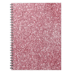 Girly Pink Rose Glitter Sparkle      Notitieboek