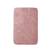 Girly Pink Rose Gold Chic Faux Glitter Patroon Badmat (Voorkant Verticaal)