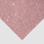 Girly Pink Rose Gold Chic Faux Glitter Patroon Tissuepapier (Detail)