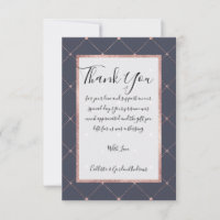 Girly Pink Rose Gold Diamond Navy Blue Geometric