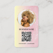 Girly Pink Rose Gold Glitter Vrouwelijke Sociale M Visitekaartje (Voorkant)