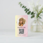 Girly Pink Rose Gold Glitter Vrouwelijke Sociale M Visitekaartje (Staand voorkant)