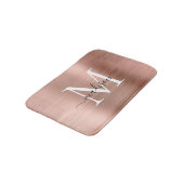 Girly Pink Rose Gold Monogram script geborsteld me Badmat (Gekanteld)