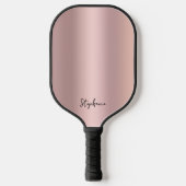 Girly Pink Rose Gold Ombre Pickleball Paddle (Voorkant)