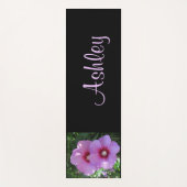 Girly Pink Rose of Sharon Foto gepersonaliseerd Yogamat (Voorkant)