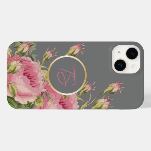 Girly Pink Roses Case-Mate iPhone Case (Achterkant (horizontaal))