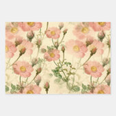 Girly Pink Rustic Stylish Floral Bouquets Inpakpapier Vel (Voorkant 3)