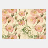 Girly Pink Rustic Stylish Floral Bouquets Inpakpapier Vel (Voorkant 2)