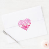 Girly Pink Scrapbook Country Style Hart Sticker (Envelop)