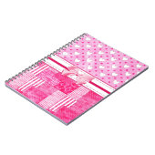 Girly Pink Scrapbook Style Notitieboek (Linkerzijde)