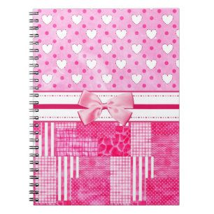 Girly Pink Scrapbook Style Notitieboek