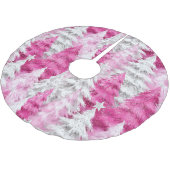 Girly Pink Silver Glam kerstbomen Kerstboom Rok (Gekanteld)