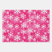 Girly Pink Silver Glam Kerstbomen Strepen Inpakpapier Vel (Voorkant 3)