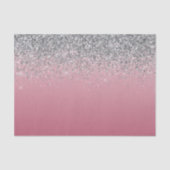 Girly Pink Silver Sparkle Glitter Tissuepapier (Voorkant)