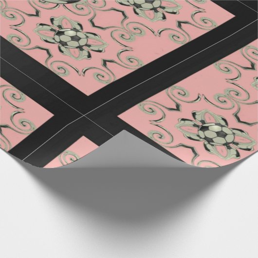 Girly Pink Soccer Wrapping Paper - Design 1 Cadeaupapier (Hoek)