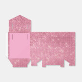 Girly Pink Sparkle Glam Bedankdoosjes (Uitgevouwen)