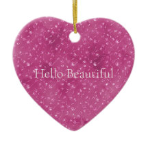 Girly Pink Sparkle Glitter Bloemen