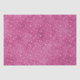 Girly Pink Sparkle Glitter Bloemen Tissuepapier
