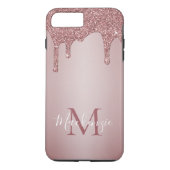 Girly Pink Sparkle Glitter Driemonogram Case-Mate iPhone Case (Achterkant)